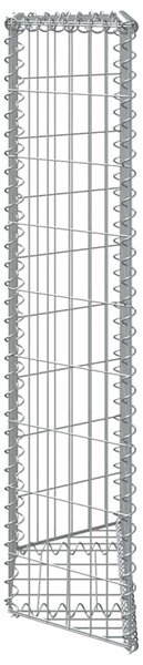 Trapézový gabionový vyvýšený záhon pozinkovaná ocel 80x20x100cm 145652