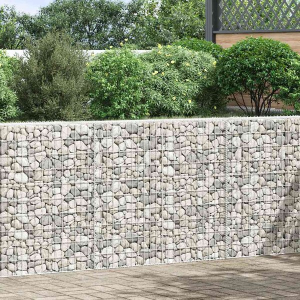 Gabionový vyvýšený záhon trapéz pozinkovaná ocel 150x20x100 cm 145654