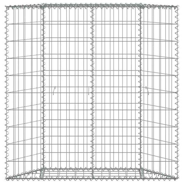 Gabionový vyvýšený záhon trapéz pozinkovaná ocel 100x20x100 cm 145653