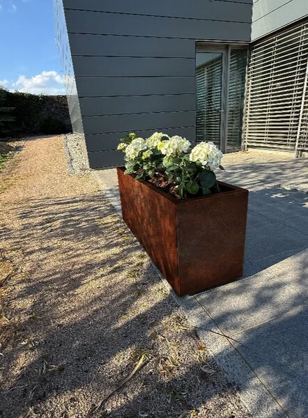 Tall Zahradní květináč vysoký 40 x 120 x 50 cm, corten CORGARDEN 1083