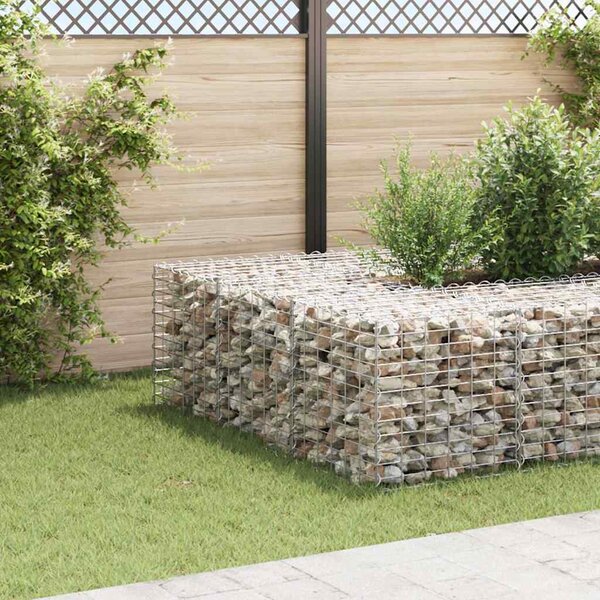 Gabionový vyvýšený záhon krychle ocelový drát 60 x 60 x 60 cm 145651