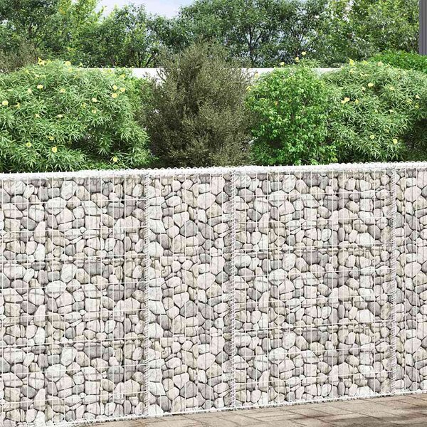 Trapézový gabionový vyvýšený záhon pozinkovaná ocel 80x20x100cm 145652