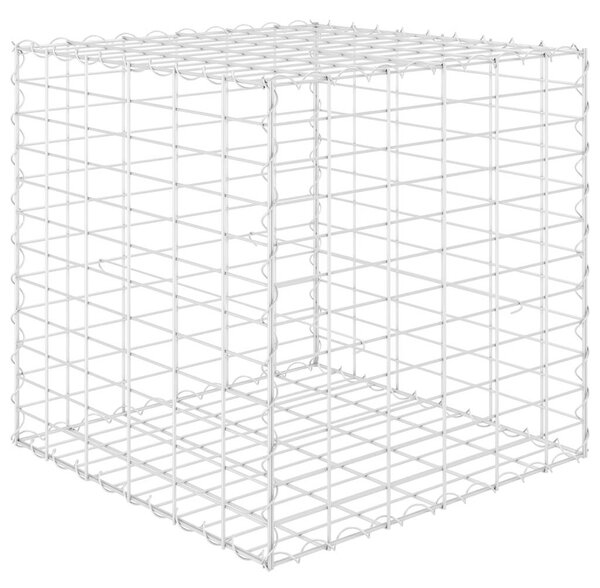 Gabionový vyvýšený záhon krychle ocelový drát 60 x 60 x 60 cm 145651