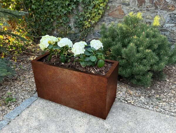 Tall Zahradní květináč vysoký 40 x 90 x 50 cm, corten CORGARDEN 1082