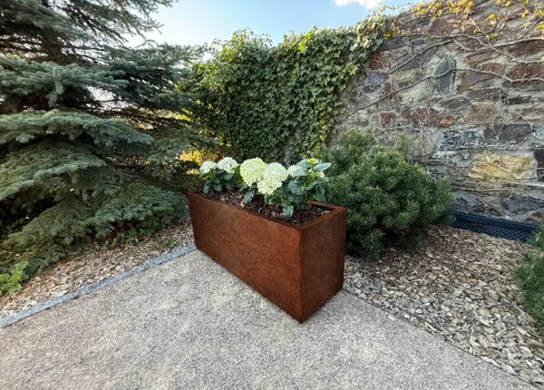 Tall Zahradní květináč vysoký 40 x 120 x 50 cm, corten CORGARDEN 1083