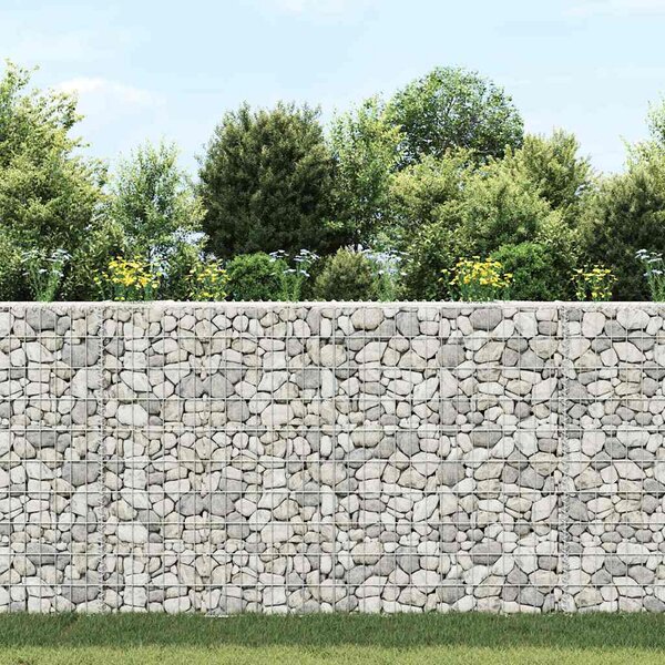 Gabionový vyvýšený záhon trapéz pozinkovaná ocel 150x20x100 cm 145654