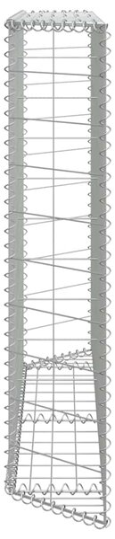 Gabionový vyvýšený záhon trapéz pozinkovaná ocel 150x20x100 cm 145654