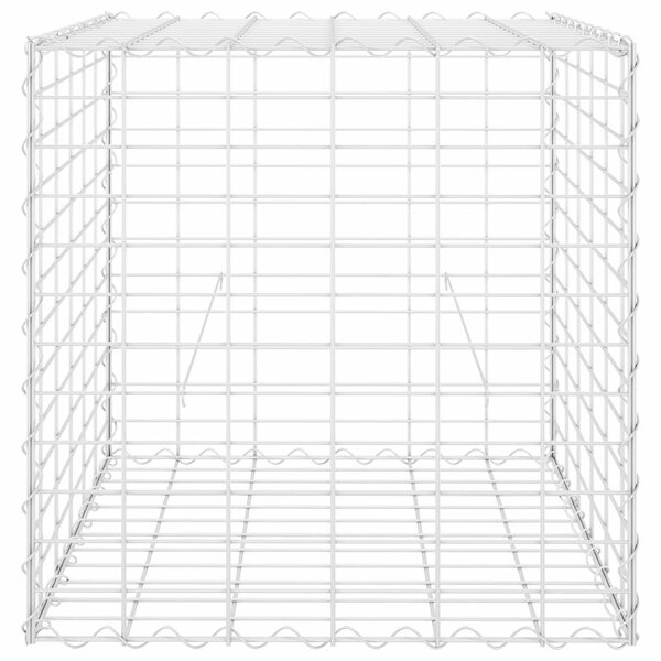 Gabionový vyvýšený záhon krychle ocelový drát 60 x 60 x 60 cm 145651