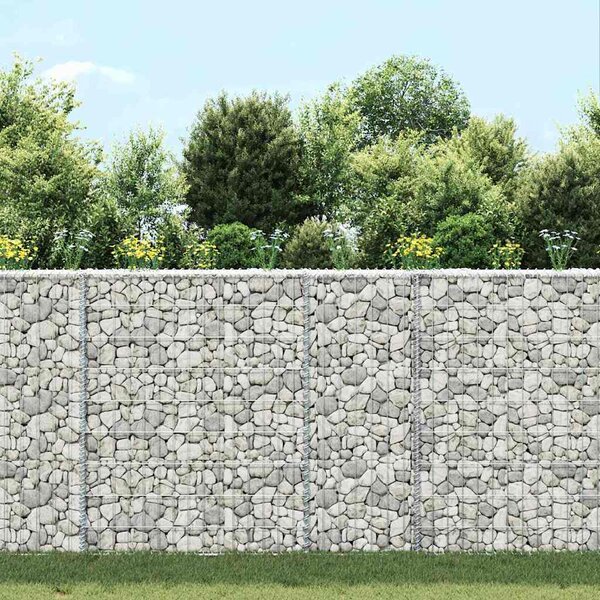 Trapézový gabionový vyvýšený záhon pozinkovaná ocel 80x20x100cm 145652