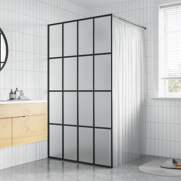 Zástěna do průchozí sprchy mléčné tvrzené sklo 100 x 195 cm 145686