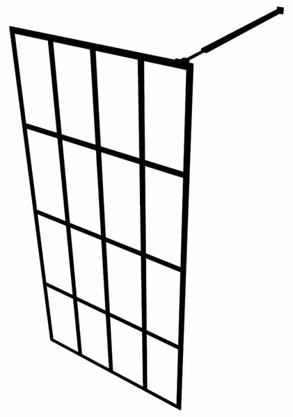Zástěna do průchozí sprchy čiré tvrzené sklo 80 x 195 cm 145674