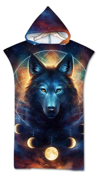 Plážové pončo MOON WOLF barevné 80x145 cm