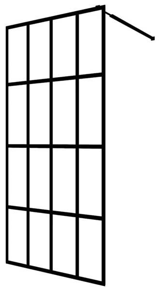 Zástěna do průchozí sprchy čiré tvrzené sklo 80 x 195 cm 145674