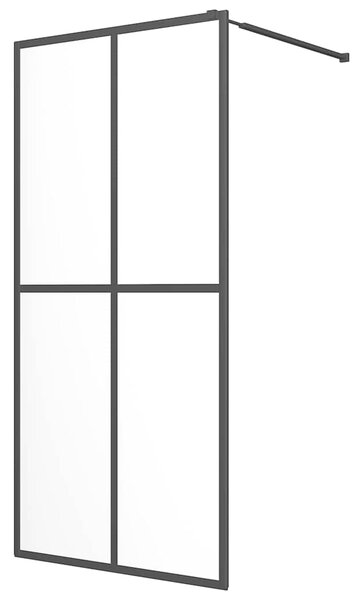 Průchozí sprchová zástěna čiré tvrzené sklo 80 x 195 cm 145679