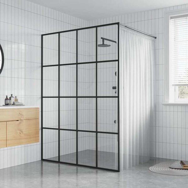 Zástěna do průchozí sprchy čiré tvrzené sklo 140 x 195 cm 145678