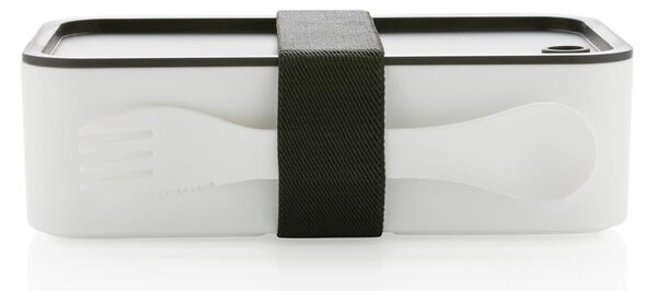 Svačinový box s příborem,1,2l, XD, bílý