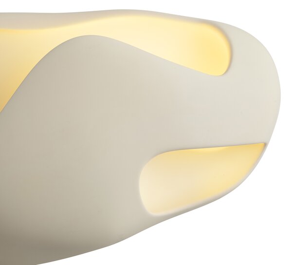 Japandi nástěnná lampa krémová 30cm - Pietra