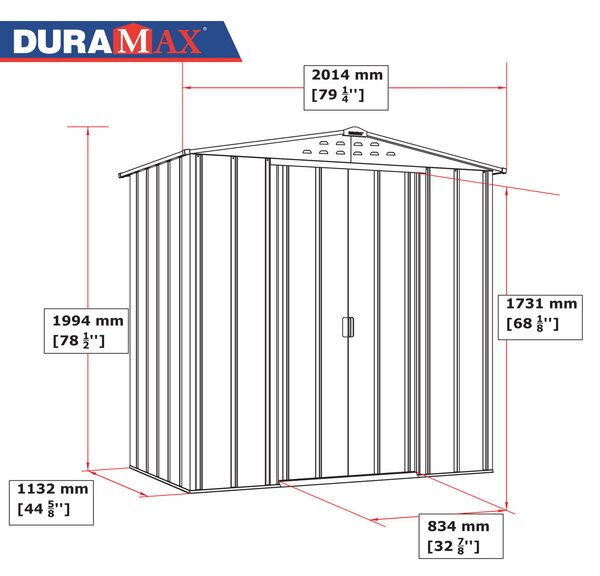 Riverton Top Zahradní domek 2,5 m² + podlahové profily, antracit DURAMAX 50013