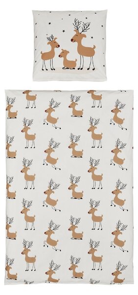 Povlečení z Renforcé bavlny TIMBA DEER bílé Rozměr povlečení: 80 x 80 cm | 135 x 200 cm