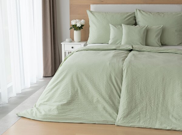 Povlečení Krep světle zelený Krep deluxe 1x 140/200, 1x 70/90