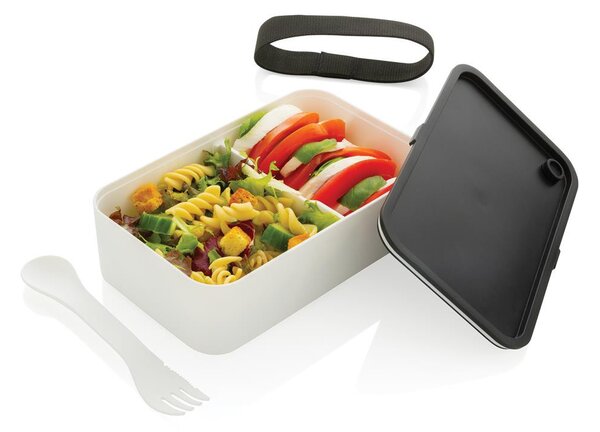Svačinový box s příborem,1,2l, XD, bílý