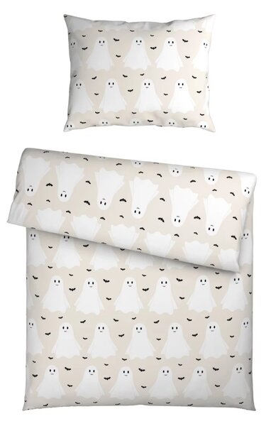 Dětské povlečení z Renforcé bavlny GHOSTIE béžové Rozměr povlečení: 80 x 80 cm | 135 x 200 cm