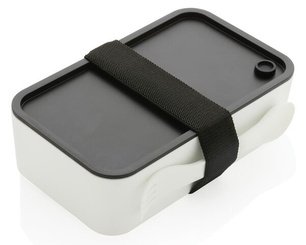 Svačinový box s příborem,1,2l, XD, bílý