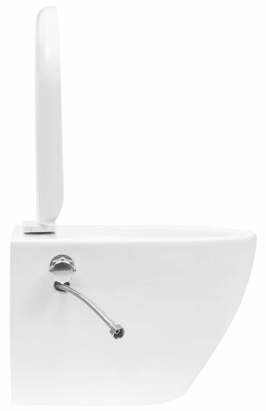 Závěsné WC bez oplachového kruhu s funkcí bidetu keramické bílé 145781