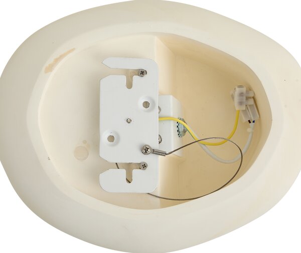 Japandi nástěnná lampa krémová kulatá 28 cm - Pietra