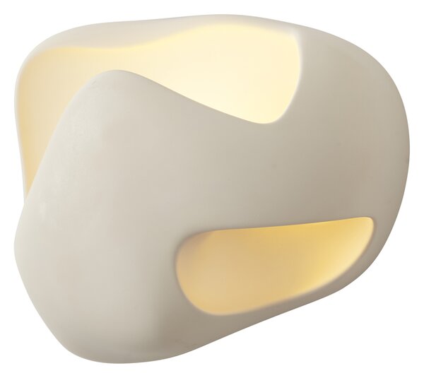 Japandi nástěnná lampa krémová 30cm - Pietra