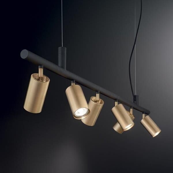 IdealLux 244648 DYNAMITE SP6 závěsné svítidlo GU10 6x28W IP20 matná mosaz