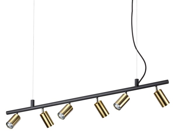 IdealLux 244648 DYNAMITE SP6 závěsné svítidlo GU10 6x28W IP20 matná mosaz