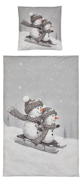 3D povlečení z Renforcé bavlny FROSTY šedé, 100% bavlna Rozměr povlečení: 80 x 80 cm | 135 x 200 cm