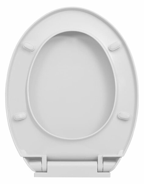 WC sedátko s pomalým sklápěním světle šedé oválné 145814