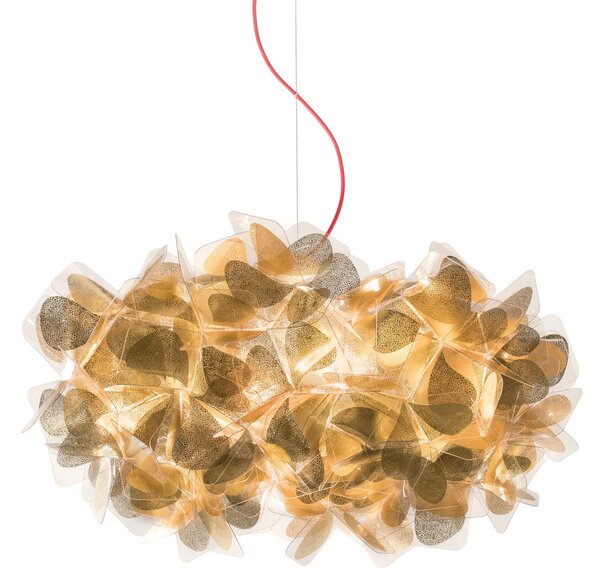 Závěsná svítidlo Slamp, Clizia Mama Non Mama, stmívatelné, Zlatá / mosazná, Obývací pokoj, Plast, Design