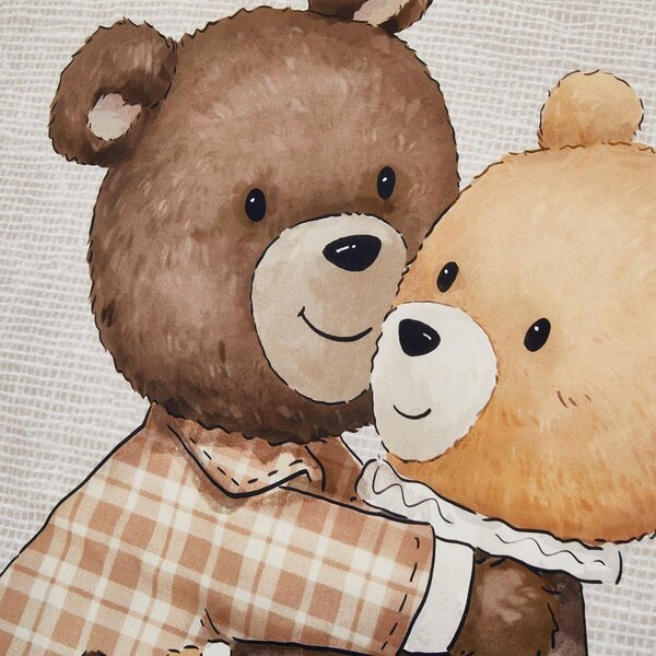 Dětské povlečení z Renforcé bavlny TEDDY HENRY béžové Rozměr povlečení: 80 x 80 cm | 135 x 200 cm
