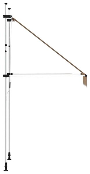 Ručně zatahovací markýza 100 cm žluto-modré pruhy 145830