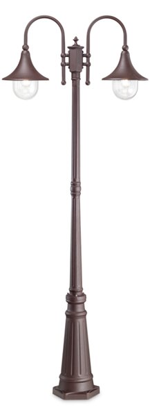 IdealLux 246840 CIMA PT2 zahradní sloupek E27 2x60W IP43 kávová
