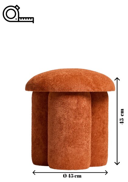 Taburetka Mushie (oranžová). Akce -18%