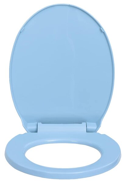 WC sedátko s pomalým sklápěním rychloupínací modré oválné 145823