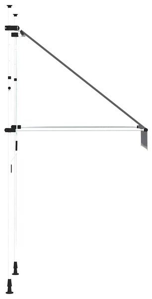 Ručně zatahovací markýza 100 cm modro-bílé pruhy 145829