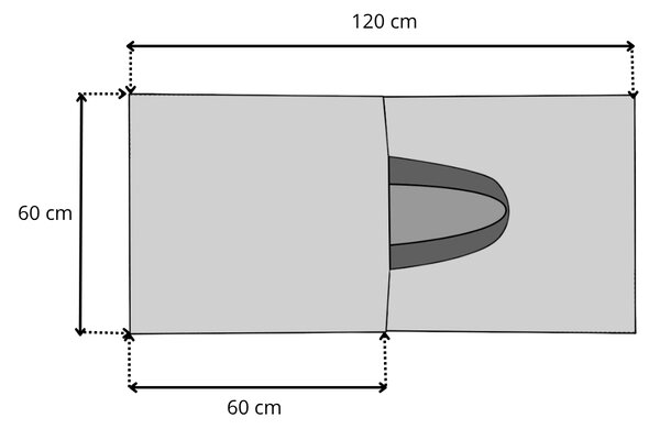 Dětské pončo SMILE žluté 60x120 cm