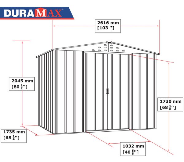 Titan Top Zahradní domek 4,7 m², antracit DURAMAX 50010