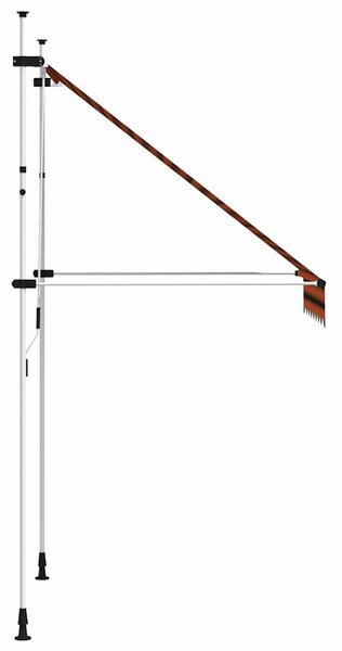 Ručně zatahovací markýza 150 cm oranžovo-hnědá 145835