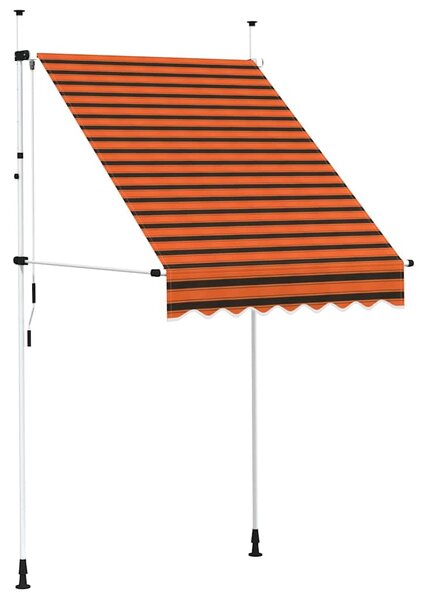 Ručně zatahovací markýza 150 cm oranžovo-hnědá 145835