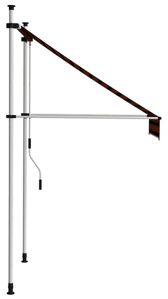 Ručně zatahovací markýza 100 cm oranžovo-hnědá 145834
