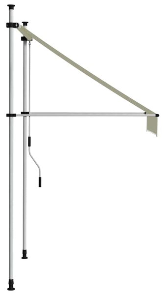 Ručně zatahovací markýza 100 cm krémová 145833