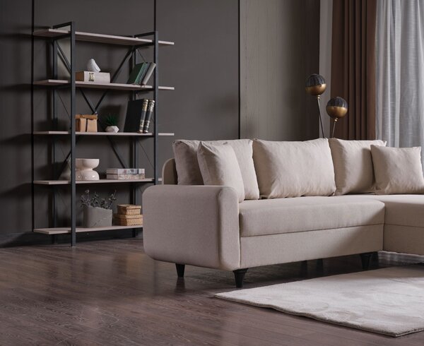 Rohová sedací souprava Forgo (béžová). Akce -20%