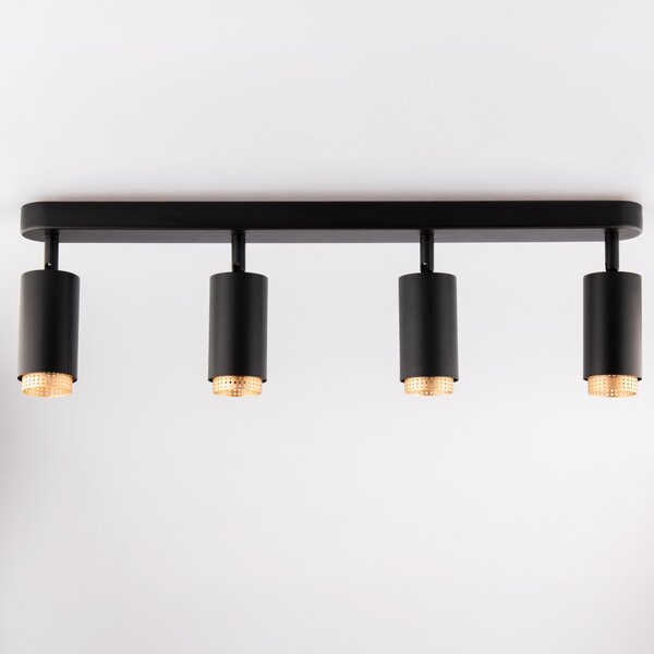 Stropní svítidlo Lumiled černé oválné 4xGU10 58 cm
