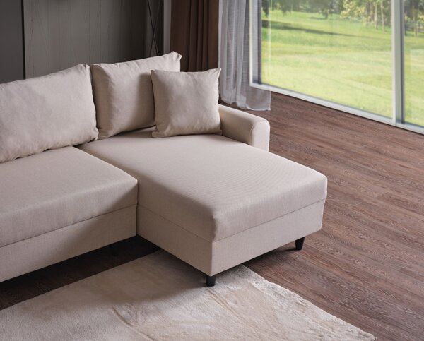 Rohová sedací souprava Forgo (béžová). Akce -20%